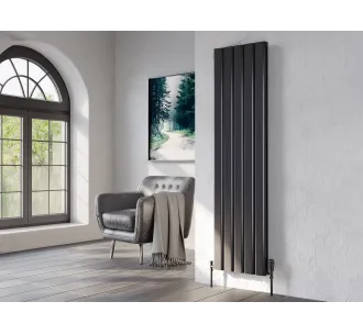 Calorifer decorativ LOJIMAX colecția DIAMOND DOUBLE 2000x496 mm, Negru