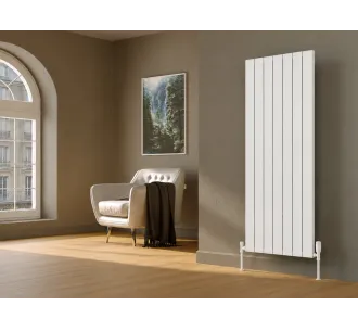 Дизайнерский радиатор LOJIMAX коллекция FLAT 1400x394 мм, Белый 