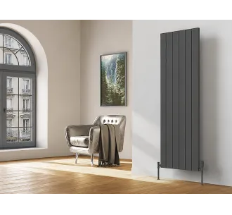 Дизайнерский радиатор LOJIMAX коллекция FLAT 1600x394 мм, Антрацит 