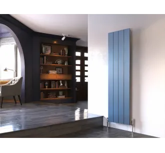 Дизайнерский радиатор LOJIMAX коллекция KALSEDON 1600x375 мм, BLUE SATIN