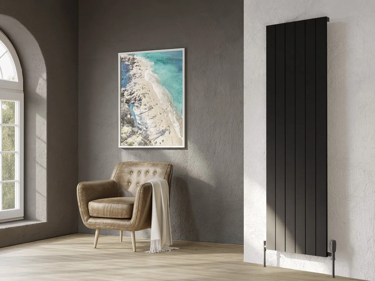 Calorifer decorativ LOJIMAX colecția KALSEDON 1800x375 mm, BLACK SATIN