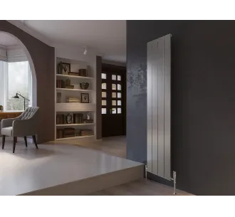 Calorifer decorativ LOJIMAX colecția KALSEDON 1800x375 mm, INOX SATIN