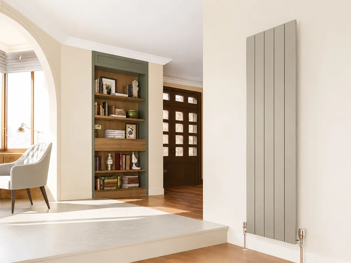 Calorifer decorativ LOJIMAX colecția KALSEDON 1800x470 mm, INOX SATIN