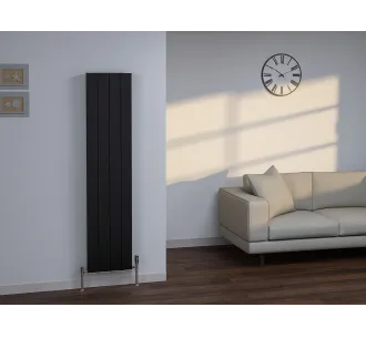 Дизайнерский радиатор LOJIMAX коллекция KALSEDON DOUBLE 1600x375 мм, BLACK SATIN