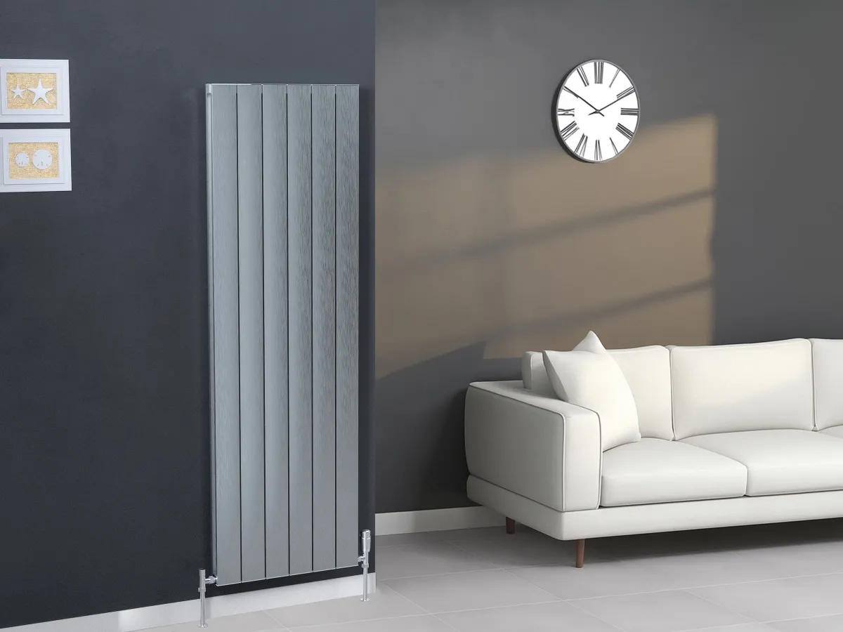 Calorifer decorativ  LOJIMAX colecția KALSEDON DOUBLE 1800x375 mm, INOX SATIN