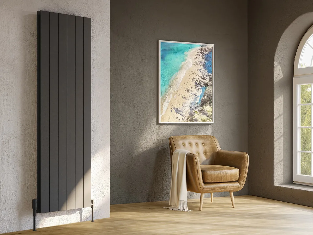 Calorifer decorativ  LOJIMAX colecția KALSEDON DOUBLE 2000x470 mm, Antracit