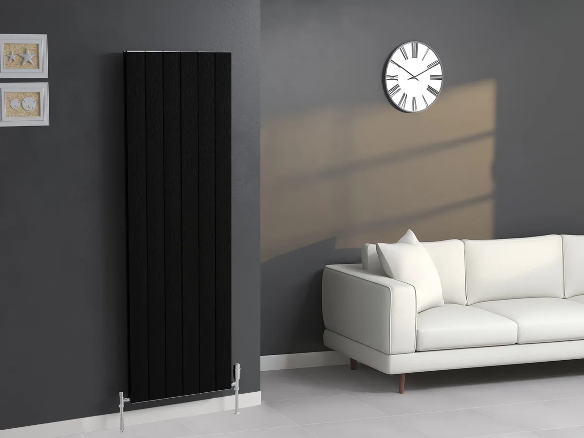 Calorifer decorativ  LOJIMAX colecția KALSEDON DOUBLE 2000x470 mm, Negru