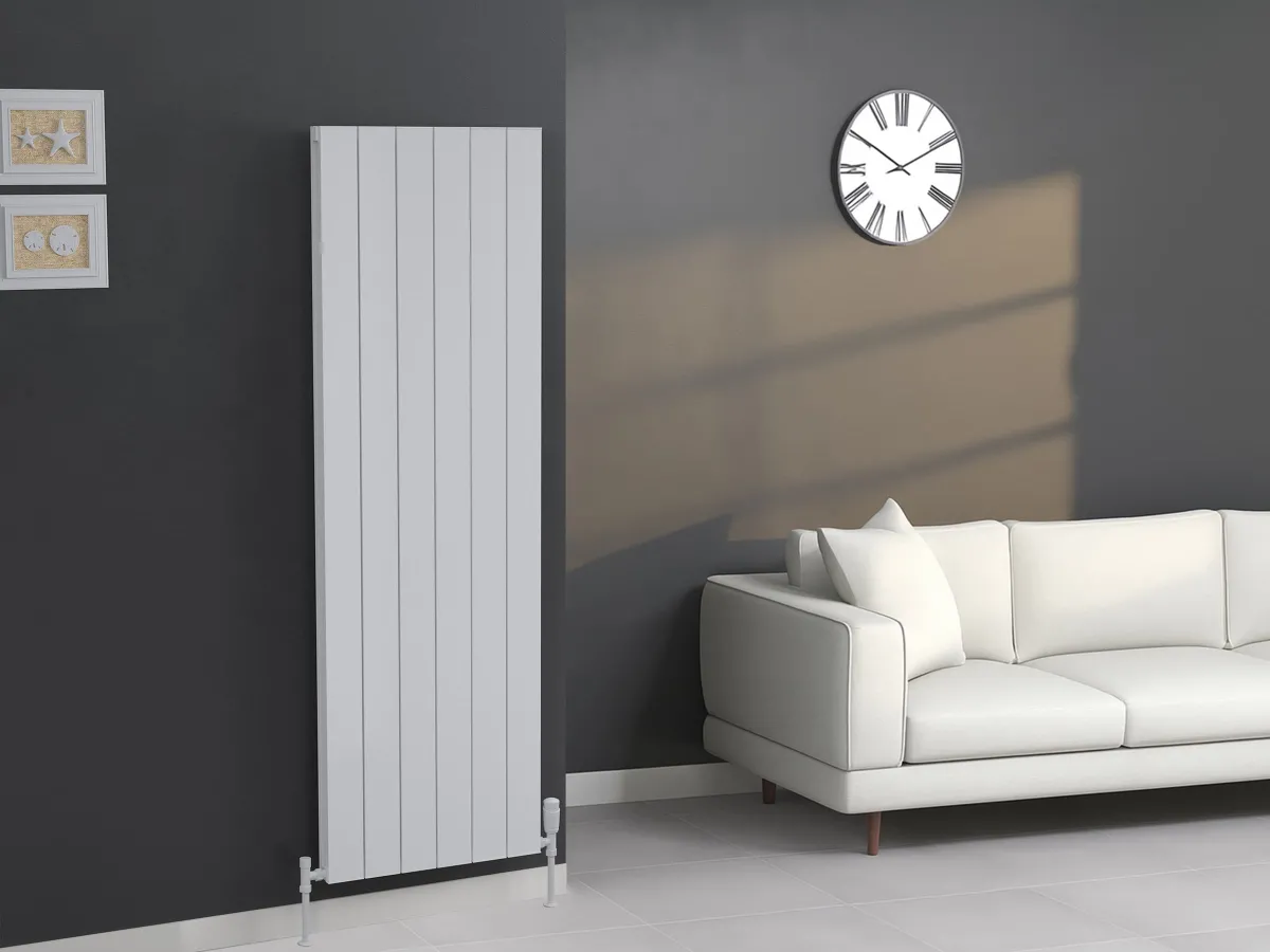 Calorifer decorativ  LOJIMAX colecția KALSEDON DOUBLE 2000x470 mm, Alb