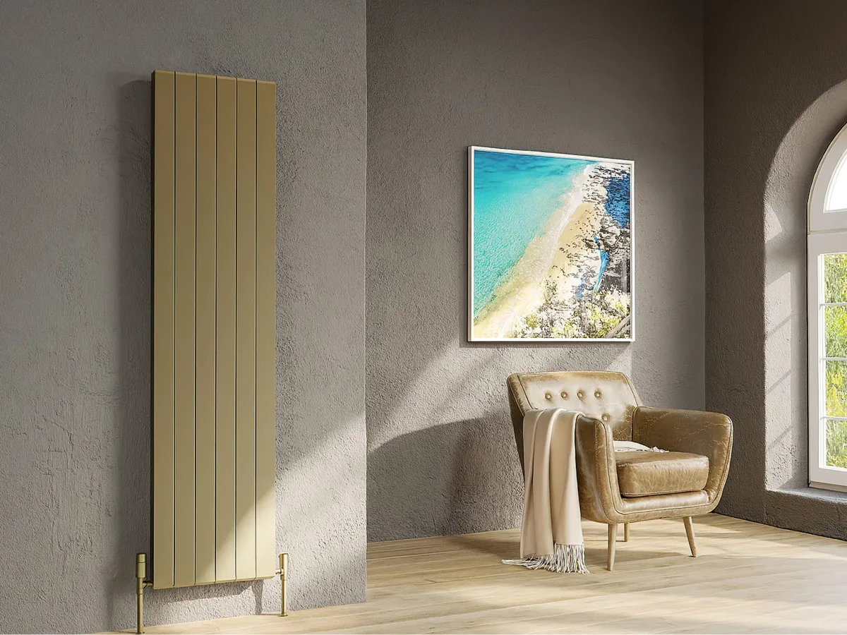 Дизайнерский радиатор LOJIMAX коллекция LOVA LINE 1800x400 мм, RAL1011