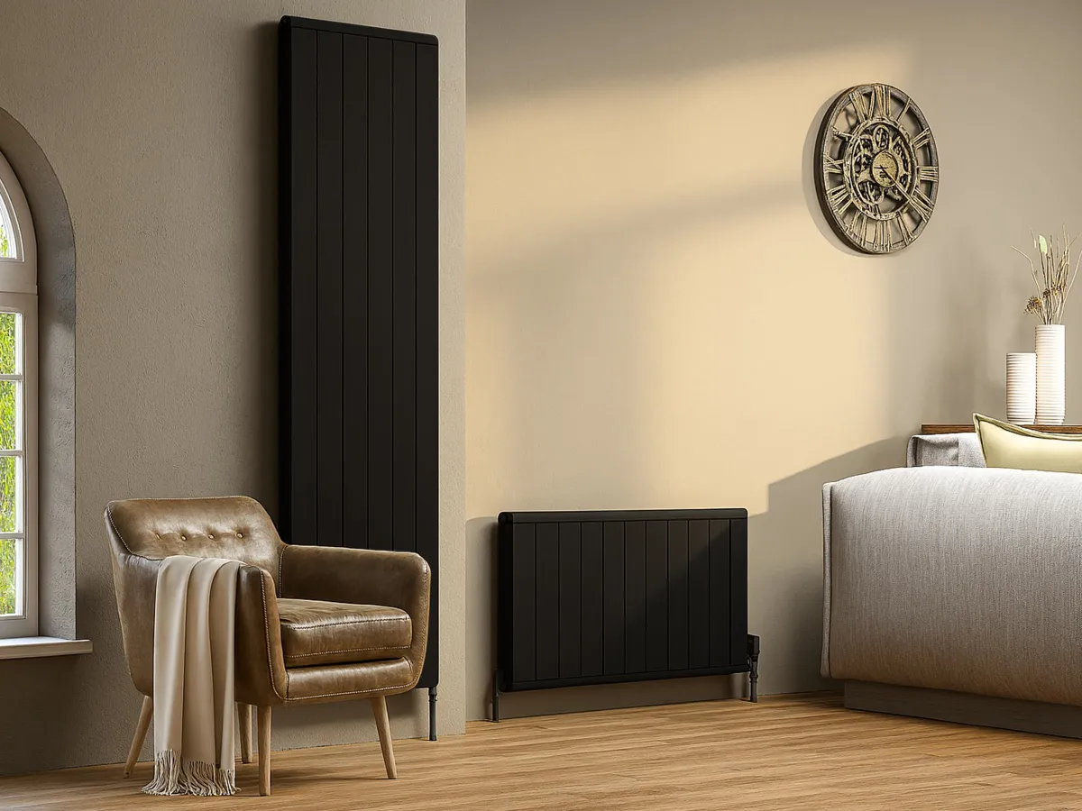 Calorifer decorativ LOJIMAX colecția LOVA LINE 1800x400 mm, Negru
