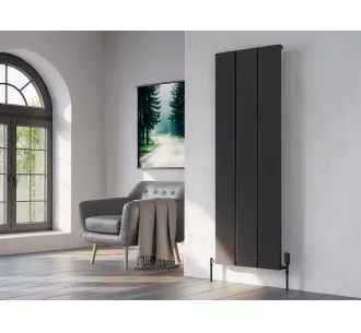 Дизайнерский радиатор LOJIMAX коллекция NISH 1800x404 мм, Черный
