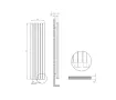 Calorifer decorativ LOJIMAX colecția ROYAL DOUBLE 1800x514 mm, Negru