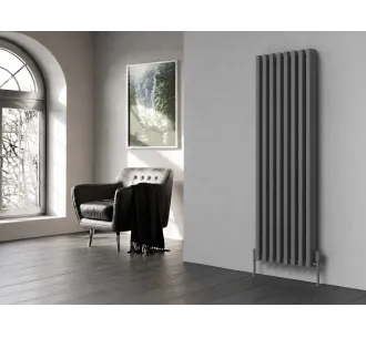Дизайнерский радиатор LOJIMAX коллекция AMETIST 1400x380 мм, Антрацит 