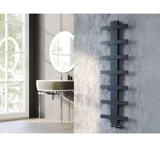 Дизайнерский полотенцесушитель LOJIMAX коллекция ALBATROS STYLE 1540x450 мм, Черный
