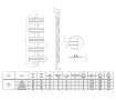 Uscător de prosoape de design LOJIMAX colecția BAMITO 1276x500 mm, Lemon