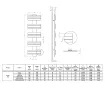 Uscător de prosoape de design LOJIMAX colecția DOSIA 1450x500 mm, MY-512