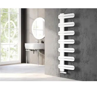 Uscător de prosoape de design LOJIMAX colecția LINEA 1425x500 mm, Alb