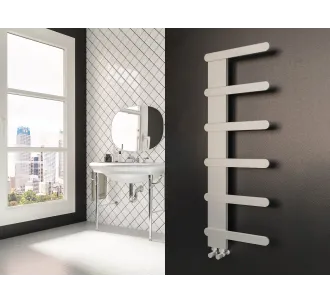 Дизайнерский полотенцесушитель LOJIMAX коллекция NUMMO STYLE 1140x450 мм, Lemon