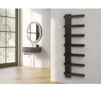 Дизайнерский полотенцесушитель LOJIMAX коллекция NUMMO STYLE 940x450 мм, Черный