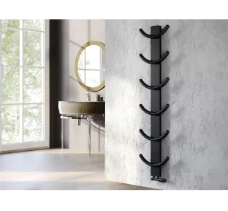 Uscător de prosoape de design LOJIMAX colecția OXY 1270x400 mm, Negru