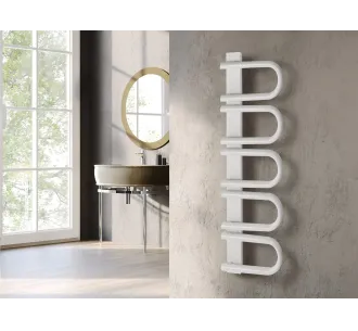 Uscător de prosoape de design LOJIMAX colecția PANA 1170x520 mm, Alb