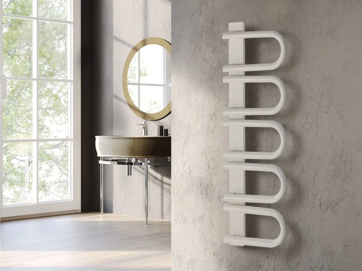 Uscător de prosoape de design LOJIMAX colecția PANA 1445x520 mm, Lemon