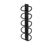 Uscător de prosoape de design LOJIMAX colecția PEARL 1250x400 mm, Negru