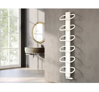 Uscător de prosoape de design LOJIMAX colecția PEARL 1490x400 mm, Alb