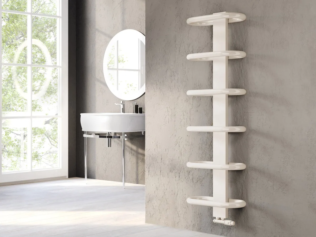 Uscător de prosoape de design LOJIMAX colecția TEOS 1170x400 mm, Lemon