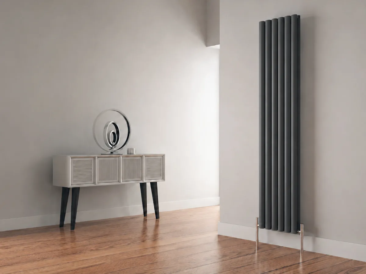 Дизайнерский радиатор CARISA коллекция TALLIS DOUBLE 1800x350 мм, Антрацит
