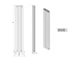 Дизайнерский радиатор CARISA коллекция TALLIS DOUBLE 1800x470 мм, Чёрный