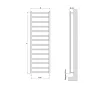 Дизайнерский полотенцесушитель CARISA коллекция BURTON 1240x480 мм LEMON