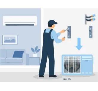 Demontarea unitatii exterioare 18000 BTU