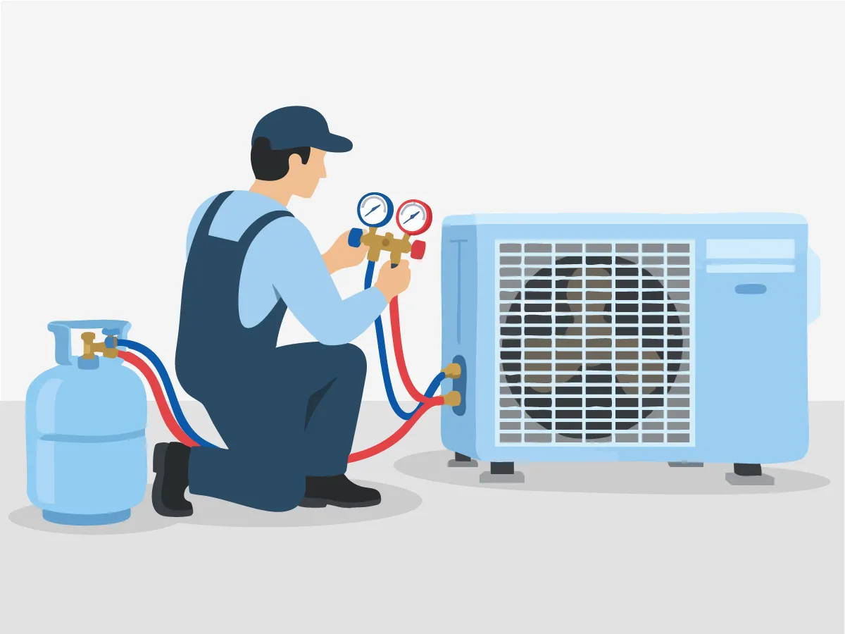 Сервис заправки хладагентом для кондиционеров мощностью 18000 BTU