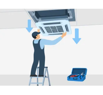 Demontarea unitatii interioare de tip caseta 9000 BTU