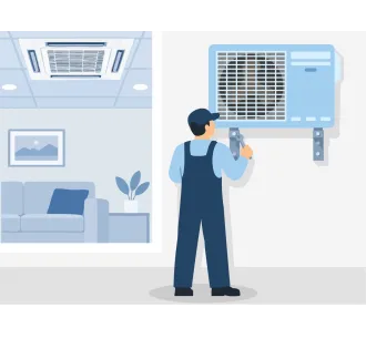 Instalarea unitatii exterioare de tip caseta 30000 BTU