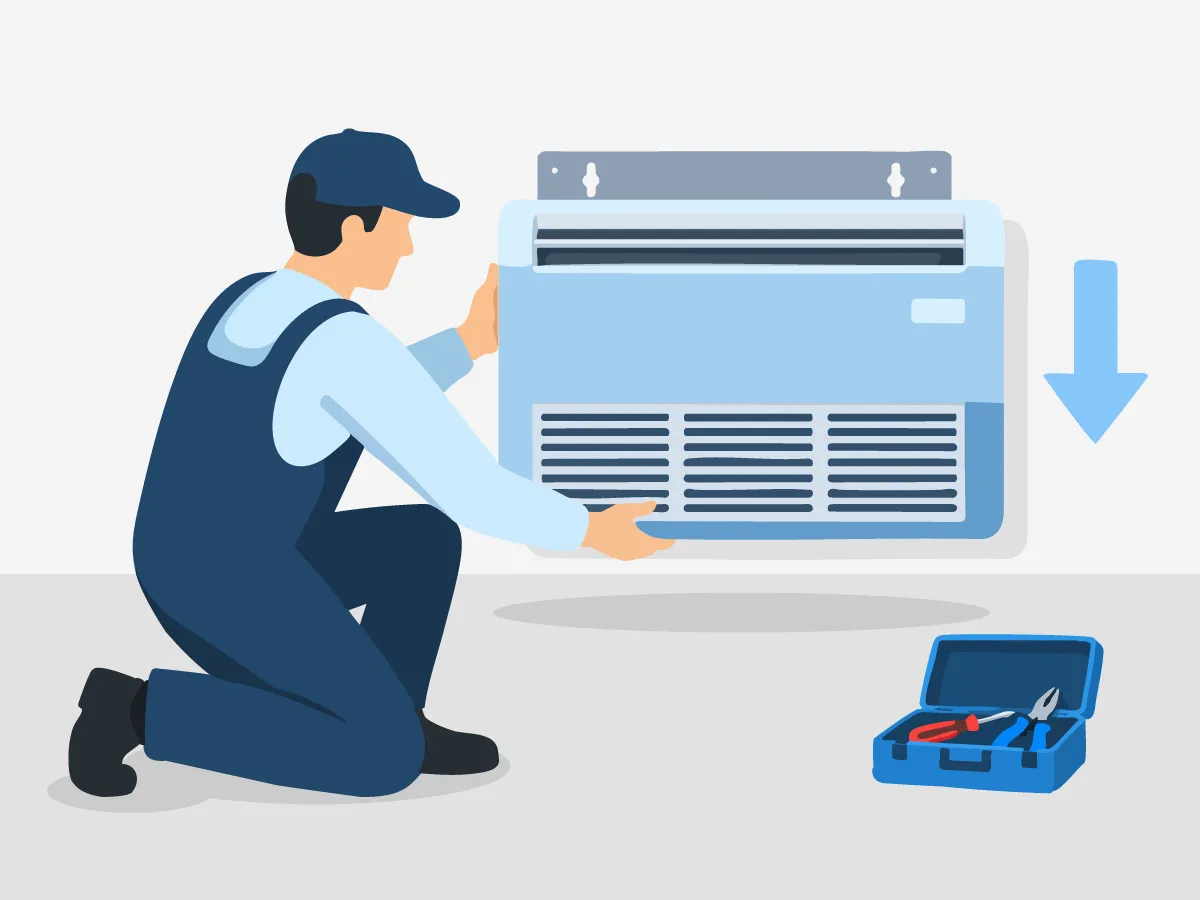 Demontarea unitatii interioare de tip consola 18000 BTU