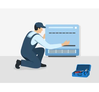 Монтаж внутреннего блока кондиционера консольного типа 12000 BTU