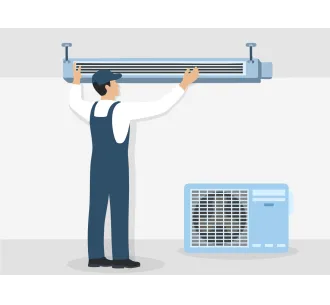 Instalarea standard conditionerelor de tip canal slim 24000 BTU (6,2 - 7,2 kW)