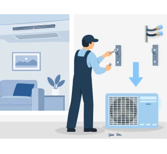 Demontarea unitatii exterioare de tip canal slim 9000 BTU