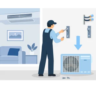 Demontarea unitatii exterioare de tip canal 28000 BTU
