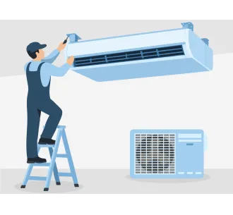 Instalarea standard conditionerelor de tip podea, tavan 42000 BTU (12,0 - 14,6 kW)