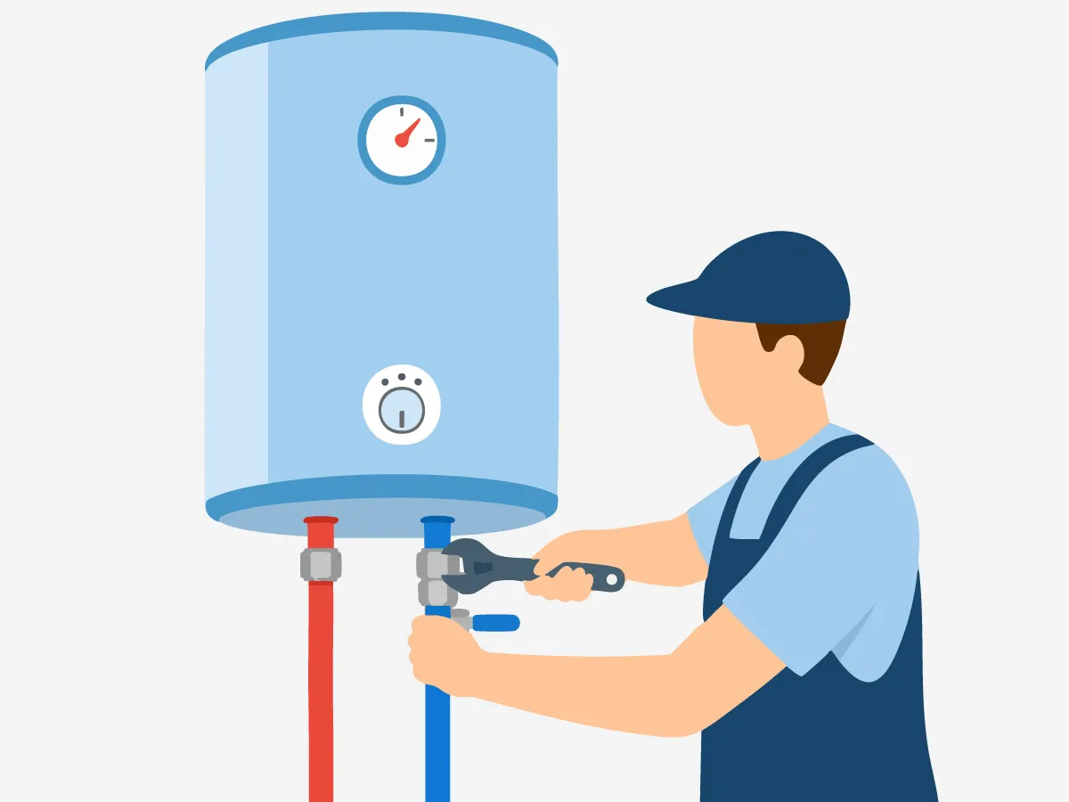 Instalarea boilerului  electric pana la 120 L