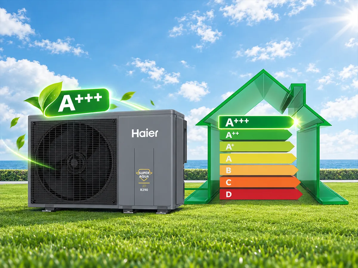 Pompă de căldură Haier SUPER AQUA Monobloc GT R290, 10 kW, 1Ph, AW102MUGHA