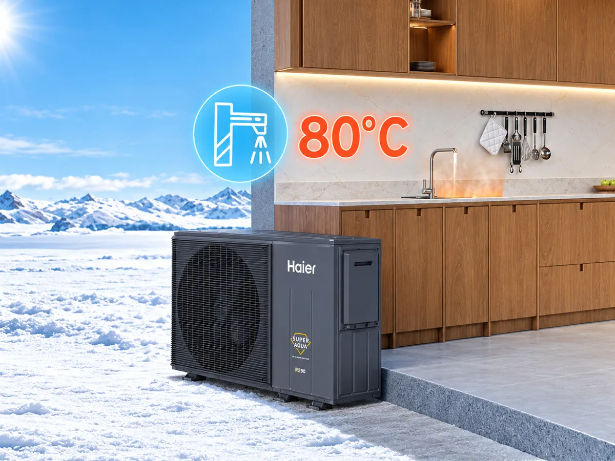 Pompă de căldură Haier SUPER AQUA Monobloc GT R290, 12 kW, 3Ph, AW12NMXGHA