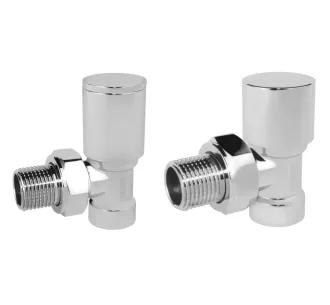 Кран радиаторный угловой Ferro set 1/2' подача+обратка хром