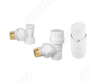 Robinet cal colt Ferro set 1/2 tur+retur White + cap termo