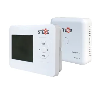 Termostat fără fir, cu temporizator săptămânal STEGE WT200 RF