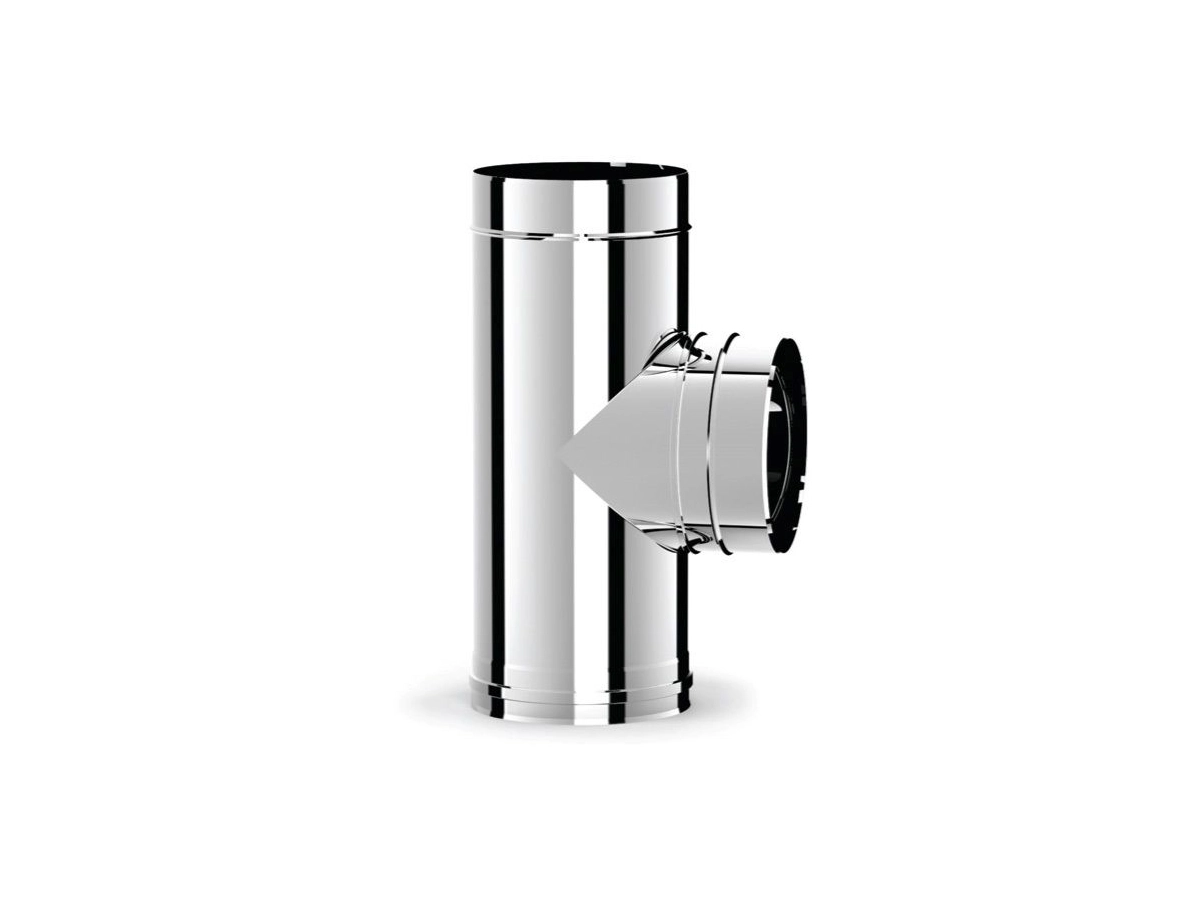 Teu 90° ne izolat pentru cos de fum SOLINOX d.150 (inox 304)