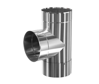 Teu 90° pentru cos de fum CORAX d.140 mm (inox 304)